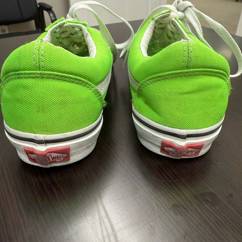 🖤 Vans Old Skool Vibrant Green Canvas Sneakers size 8 - Picture 3 of 5
